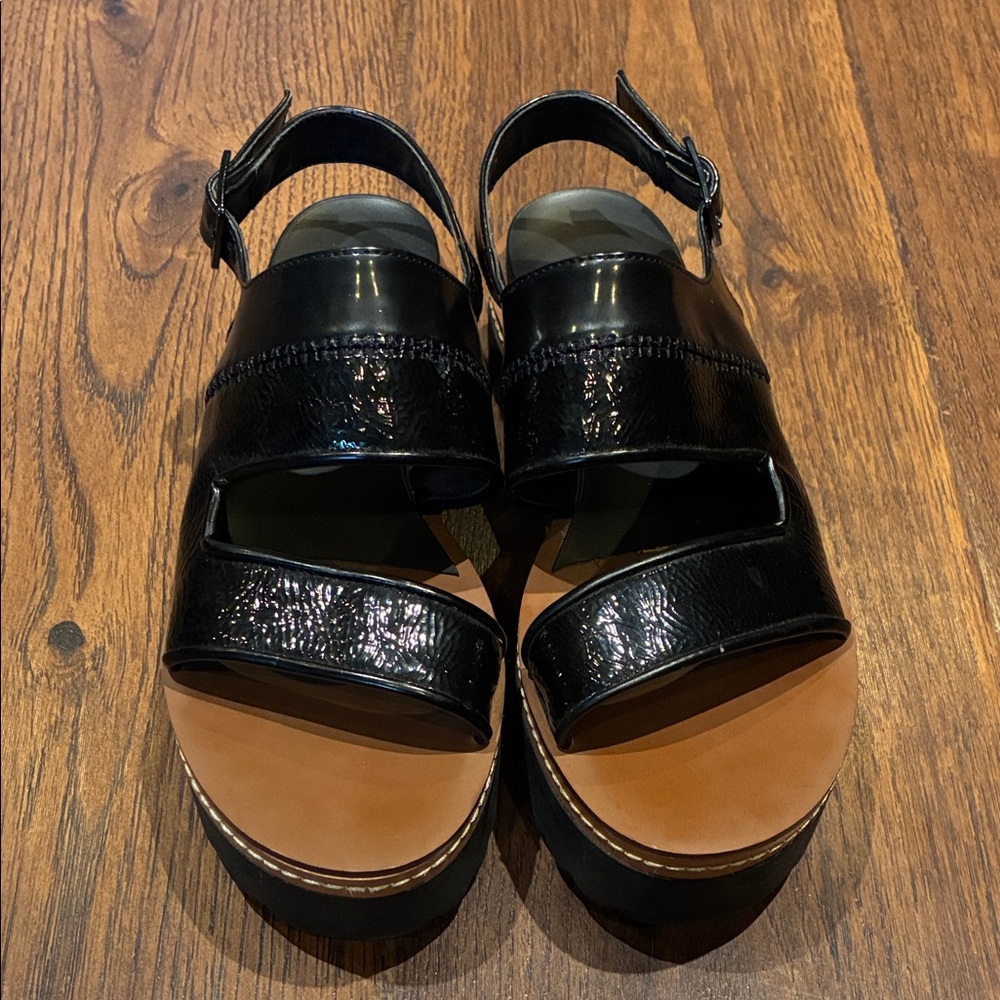 Zara Black and Brown Women's Sandals